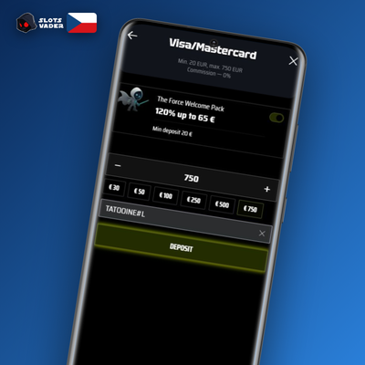 Ikona banky se šipkou převodu prostředků na herní účet Slotsvader Kasino v CZK