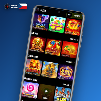 Ikona slotů a jackpotů v aplikaci Slotsvader Kasino pro Android i iOS